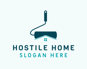 Home Paint Roller logo design