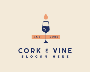 Minimalist Cocktail Drink logo design