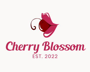 Red Cherry Lips logo design