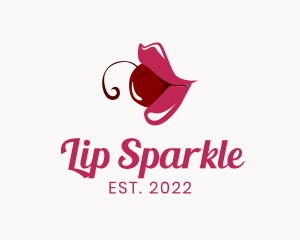 Red Cherry Lips logo design