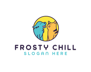 Chill Dog Cat logo design