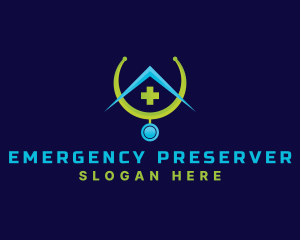 Medical Stethoscope House logo design