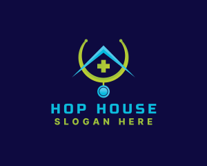 Medical Stethoscope House logo design