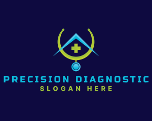 Medical Stethoscope House logo design