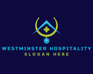 Medical Stethoscope House logo design