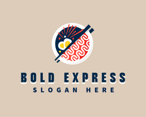 Ramen Chopsticks Bowl logo design