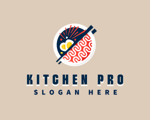 Ramen Chopsticks Bowl logo design