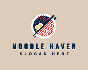 Ramen Chopsticks Bowl logo design