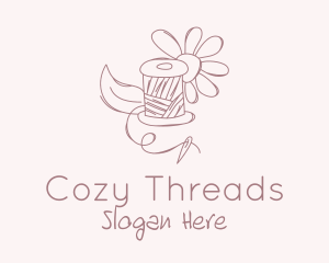 Needle Thread Flower logo design