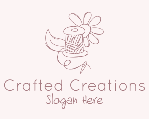 Needle Thread Flower logo design