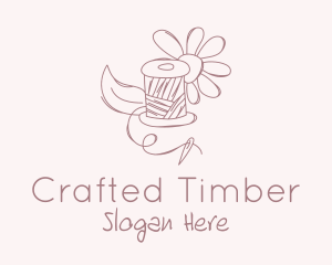 Needle Thread Flower logo design