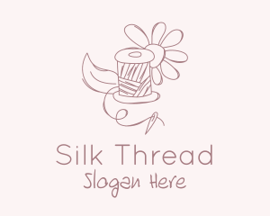 Needle Thread Flower logo design