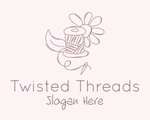 Needle Thread Flower logo design