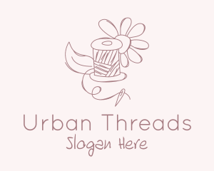 Needle Thread Flower logo design