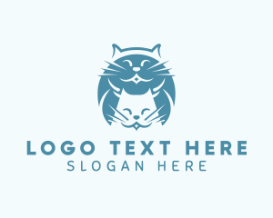 Smiling Cat & Kitten logo