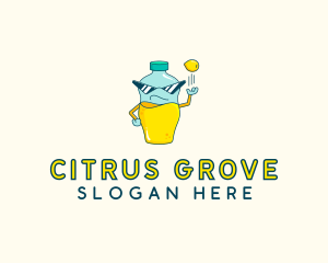 Lemon Juice Bottle logo design