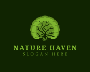 Natural Oak Tree logo design