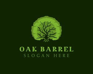 Natural Oak Tree logo design