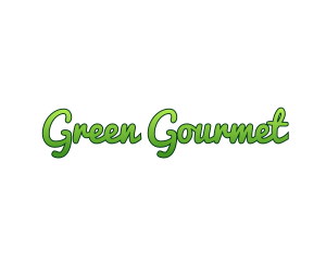 Gradient Green Script logo