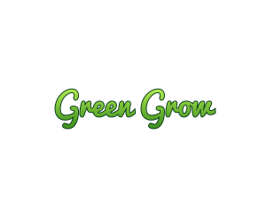 Gradient Green Script logo design