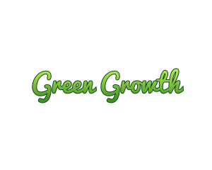 Gradient Green Script logo design