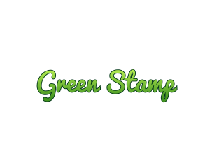 Gradient Green Script logo design