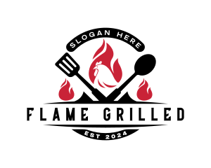 Chicken Restaurant Grill logo design