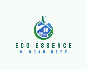 Eco Housekeeping Squeegee logo design