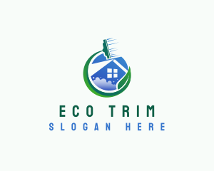 Eco Housekeeping Squeegee logo design