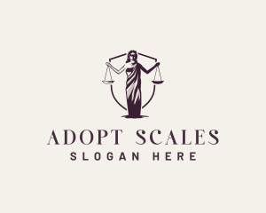 Lady Justice Scales logo design