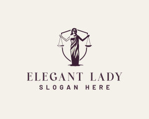 Lady Justice Scales logo design