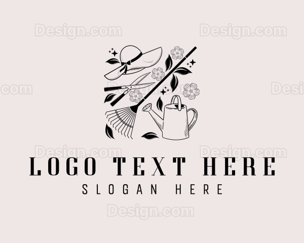 Florist Gardening Tools Logo