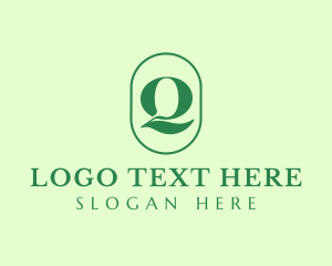 Green Organic Letter Q logo