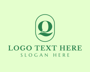 Green Organic Letter Q Logo