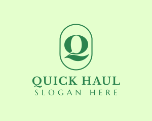 Green Organic Letter Q logo design