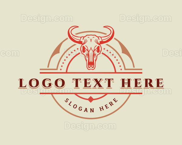 Bull Skull Rodeo Logo