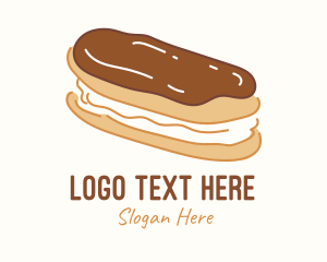 Sweets - Chocolate Eclair Sweet Pastry logo design