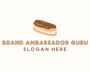 Chocolate Eclair Sweet Pastry logo design