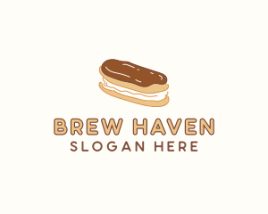 Chocolate Eclair Sweet Pastry logo design