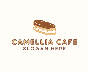 Chocolate Eclair Sweet Pastry logo design