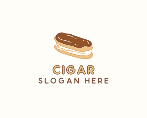 Chocolate Eclair Sweet Pastry logo design