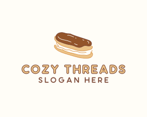 Chocolate Eclair Sweet Pastry logo design