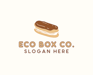 Chocolate Eclair Sweet Pastry logo design