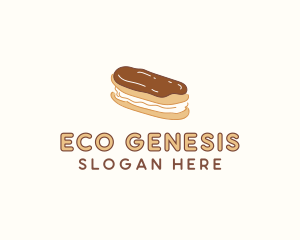 Chocolate Eclair Sweet Pastry logo design