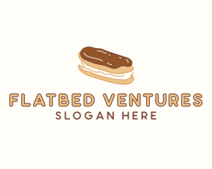 Chocolate Eclair Sweet Pastry logo design