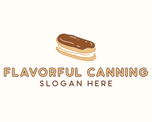 Chocolate Eclair Sweet Pastry logo design