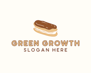 Chocolate Eclair Sweet Pastry logo design