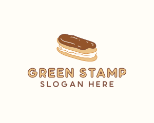 Chocolate Eclair Sweet Pastry logo design