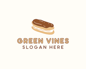 Chocolate Eclair Sweet Pastry logo design