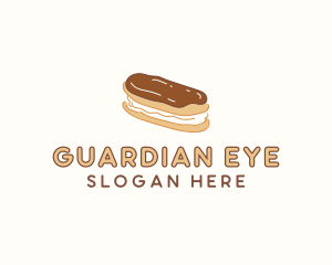 Chocolate Eclair Sweet Pastry logo design